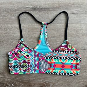 Xhilaration Geometric Scoop Neck Bikini Top
